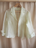 Transparent silk blazer