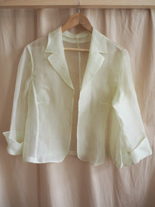 Transparent silk blazer
