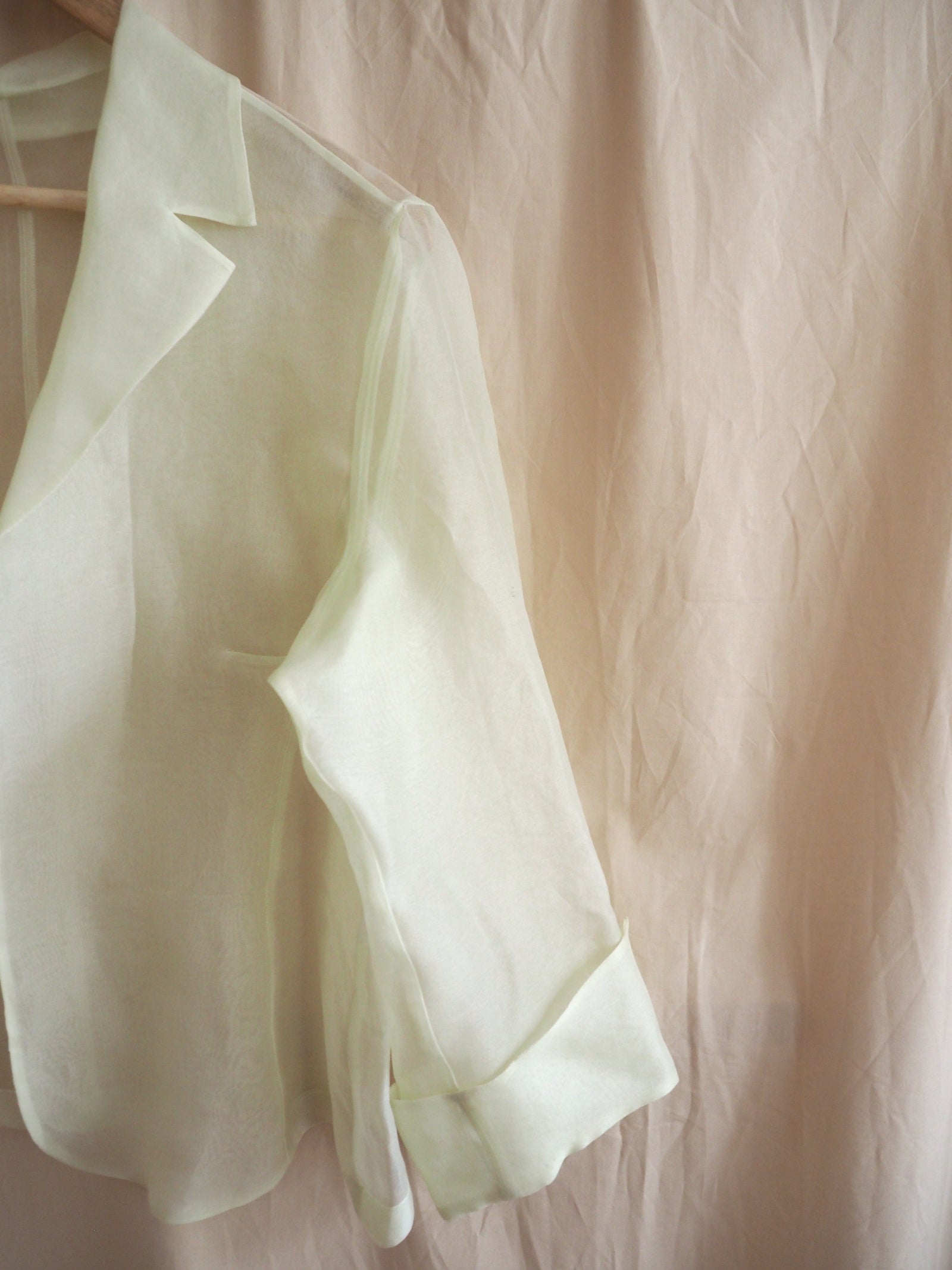 Transparent silk blazer