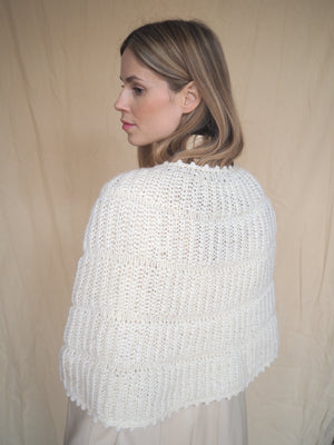 Hand-Knitted Wool Cape