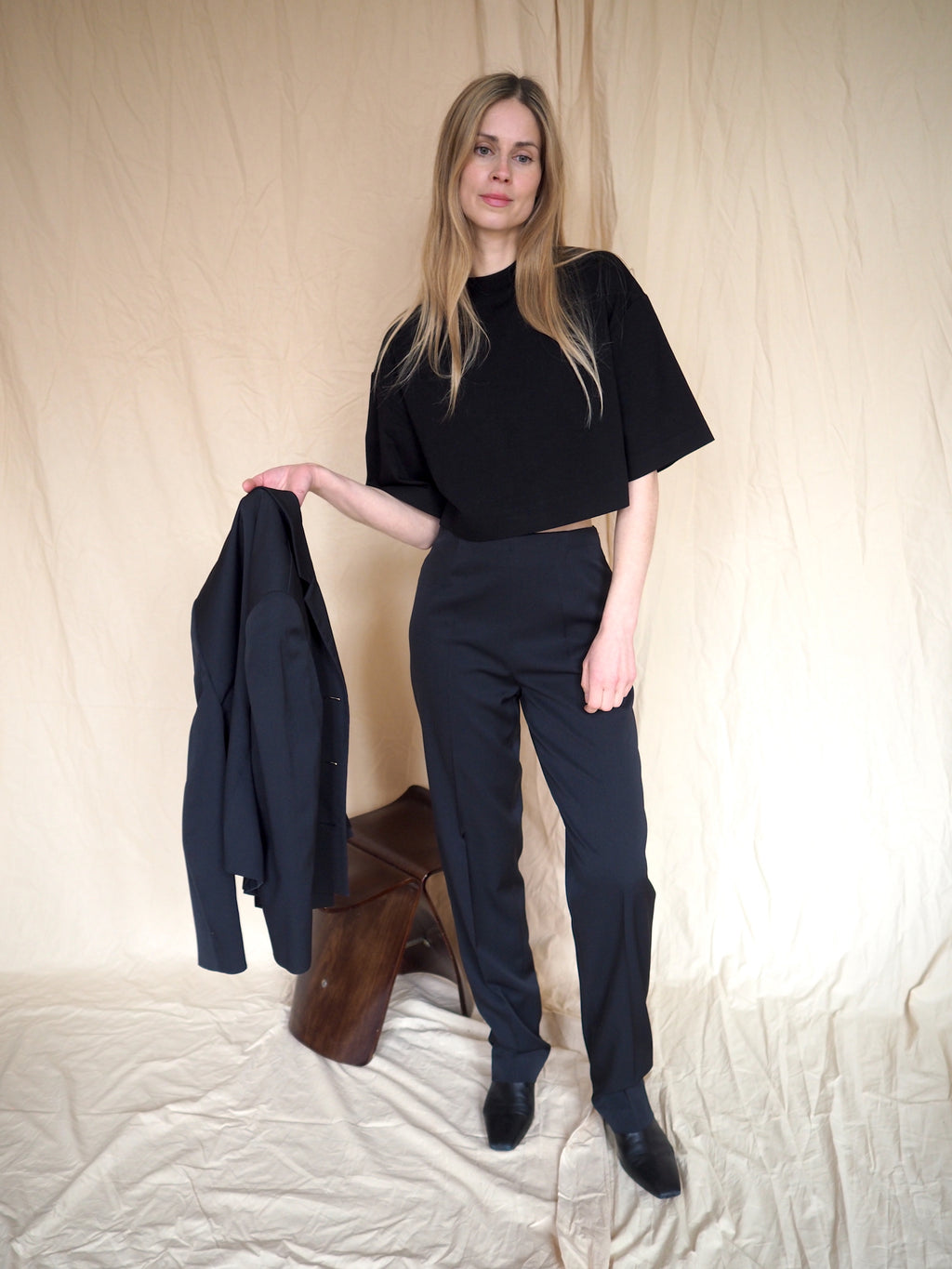 Women Stylish Black Tuxedo
