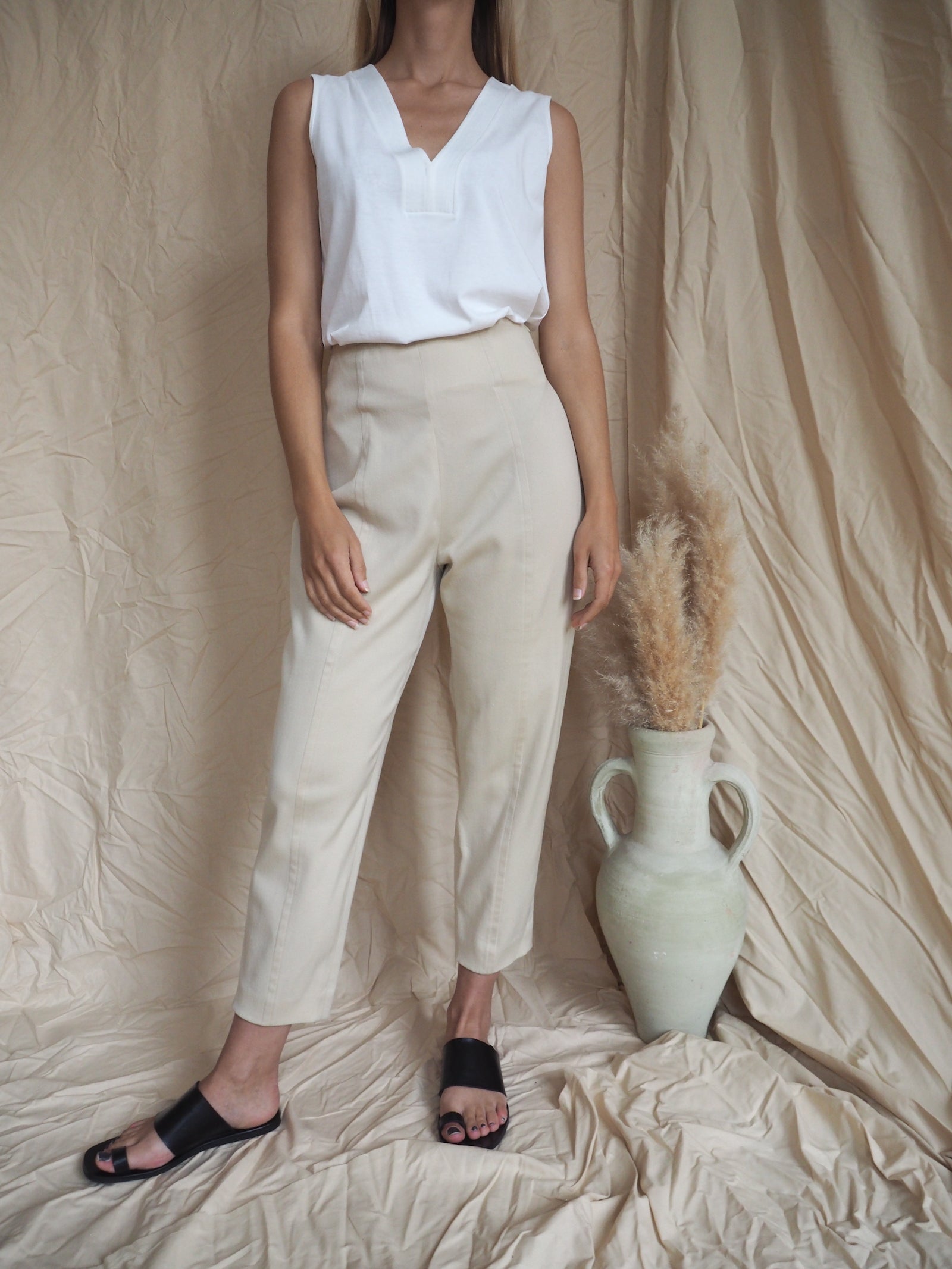 Tapered New Wool Trousers