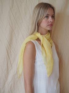 Soft Yellow Silk Scarf