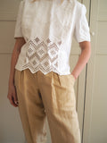 Embellished Linen Top