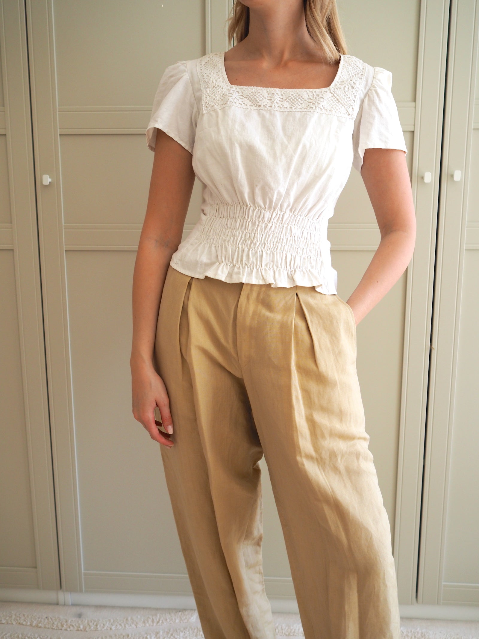Linen Lace Top