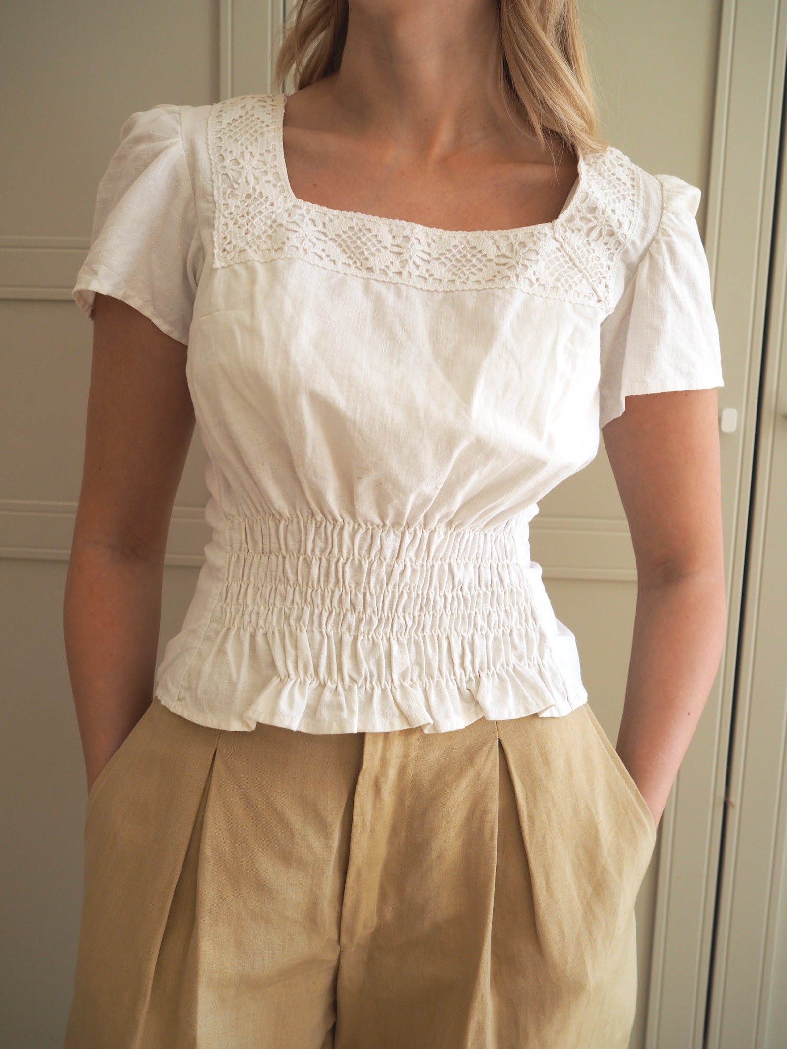 Linen Lace Top
