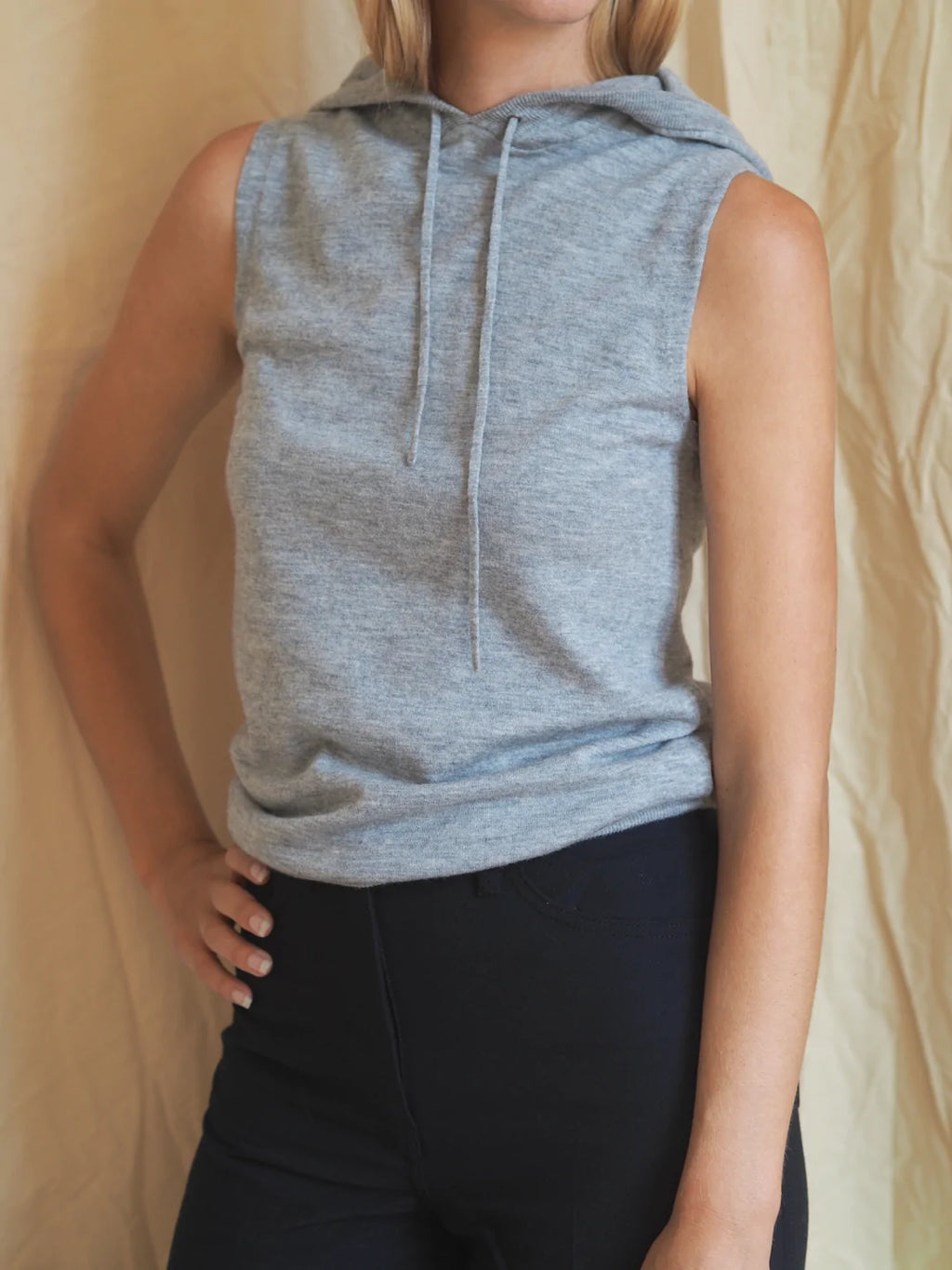 Joseph Sleeveless Cashmere Hoodie