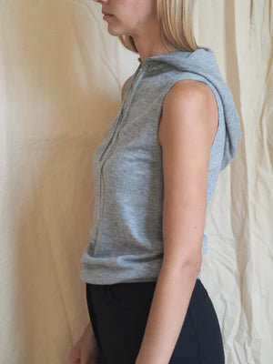 Joseph Sleeveless Cashmere Hoodie