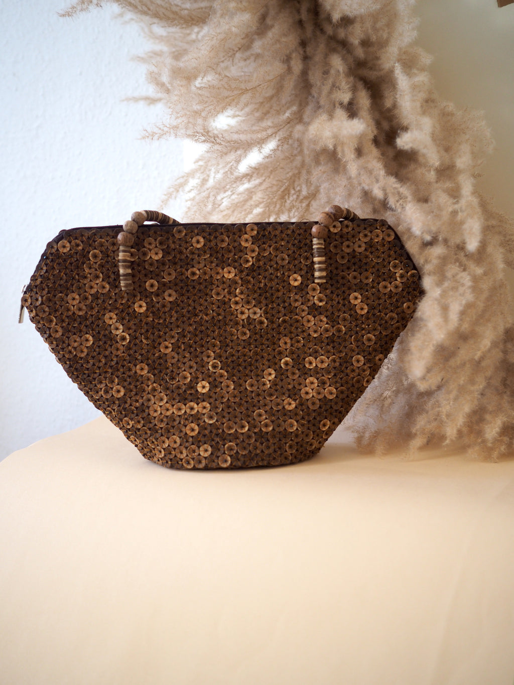 Wood Embellished Handbag