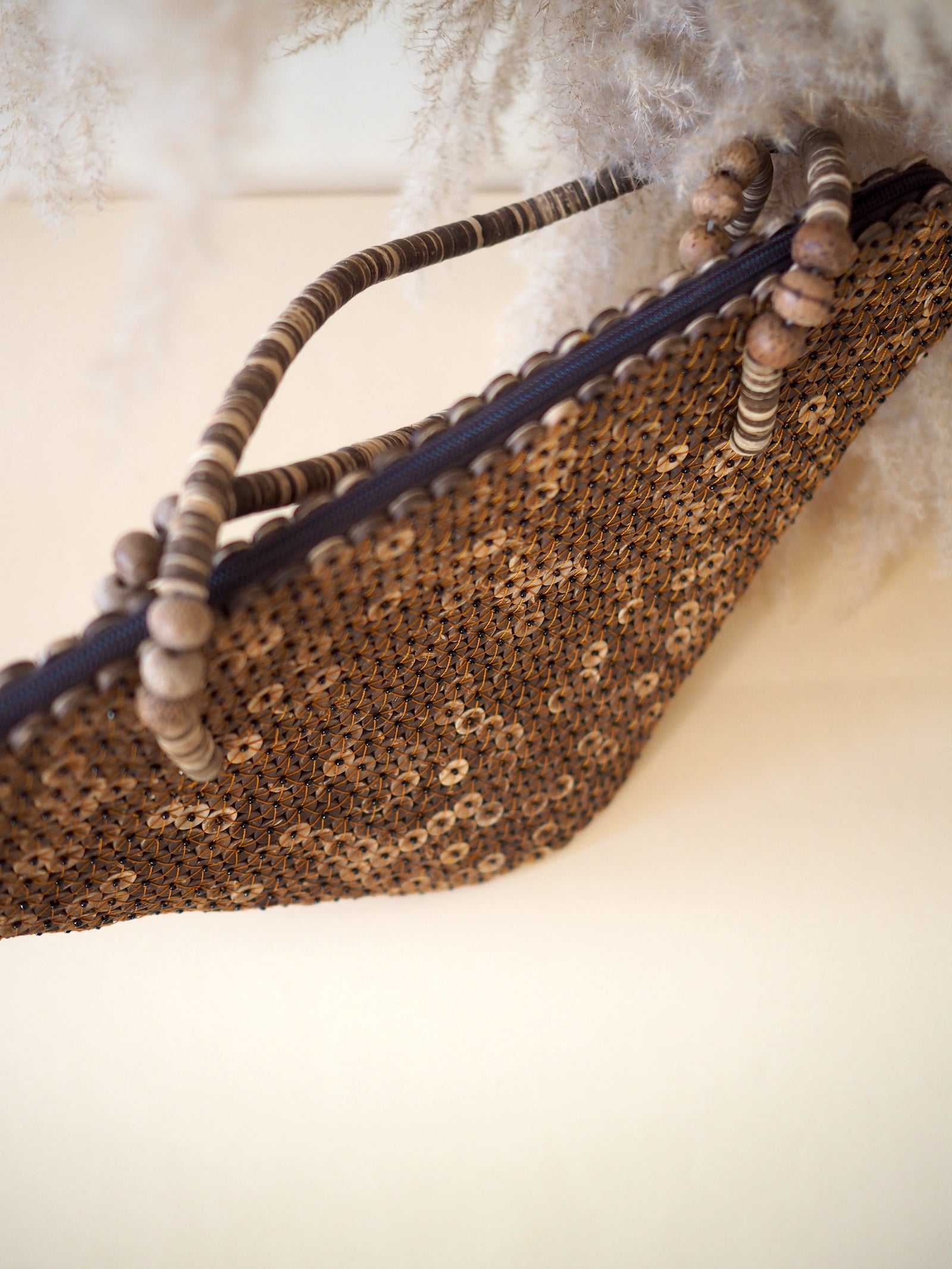 Wood Embellished Handbag
