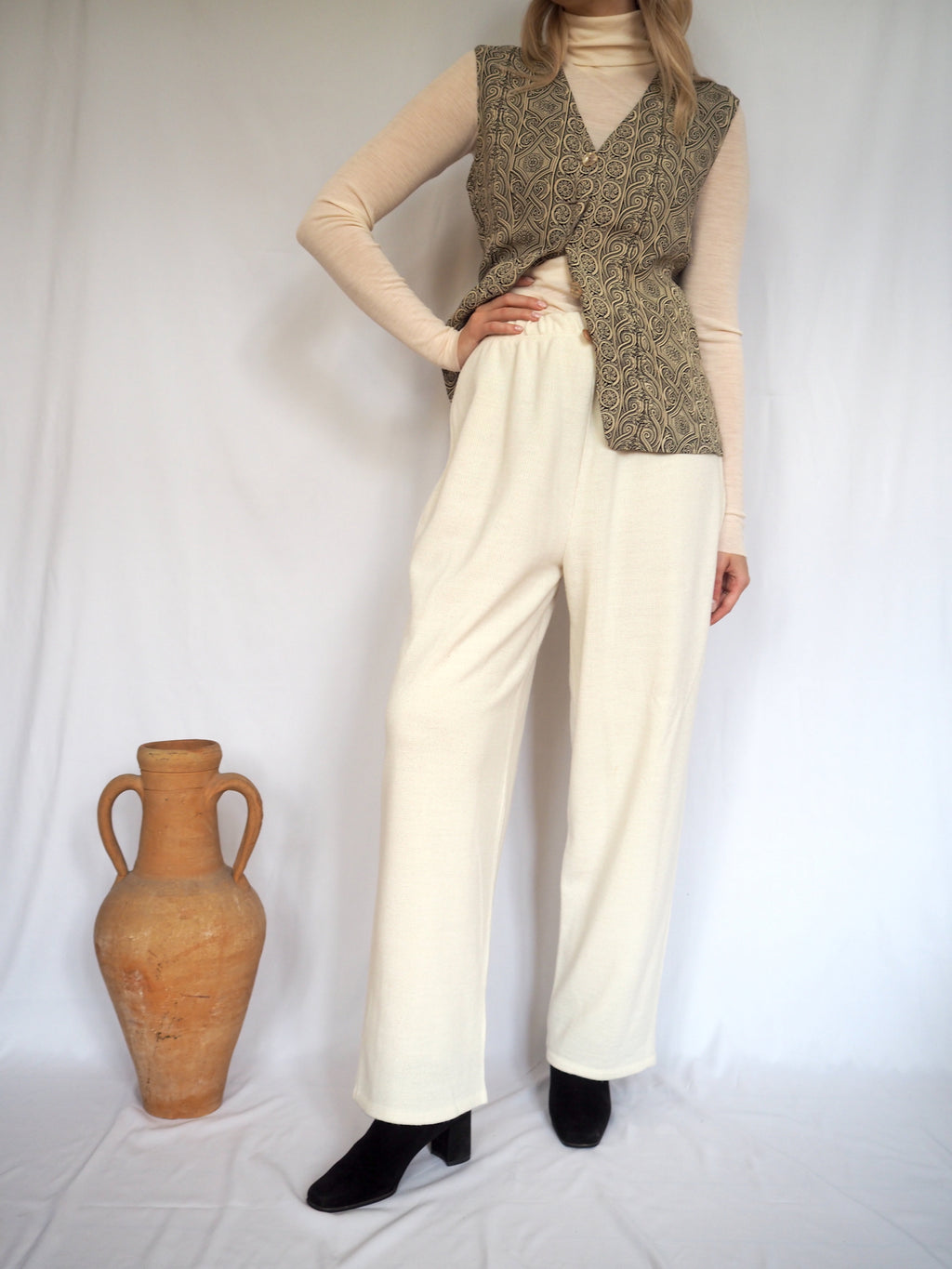 Wide-Leg Wool Trousers