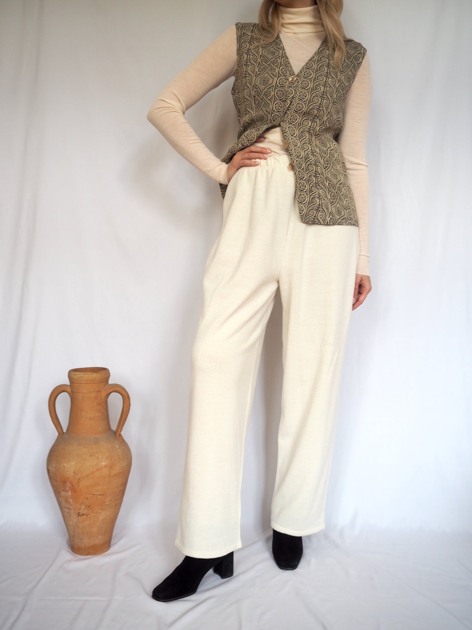 Wide-Leg Wool Trousers