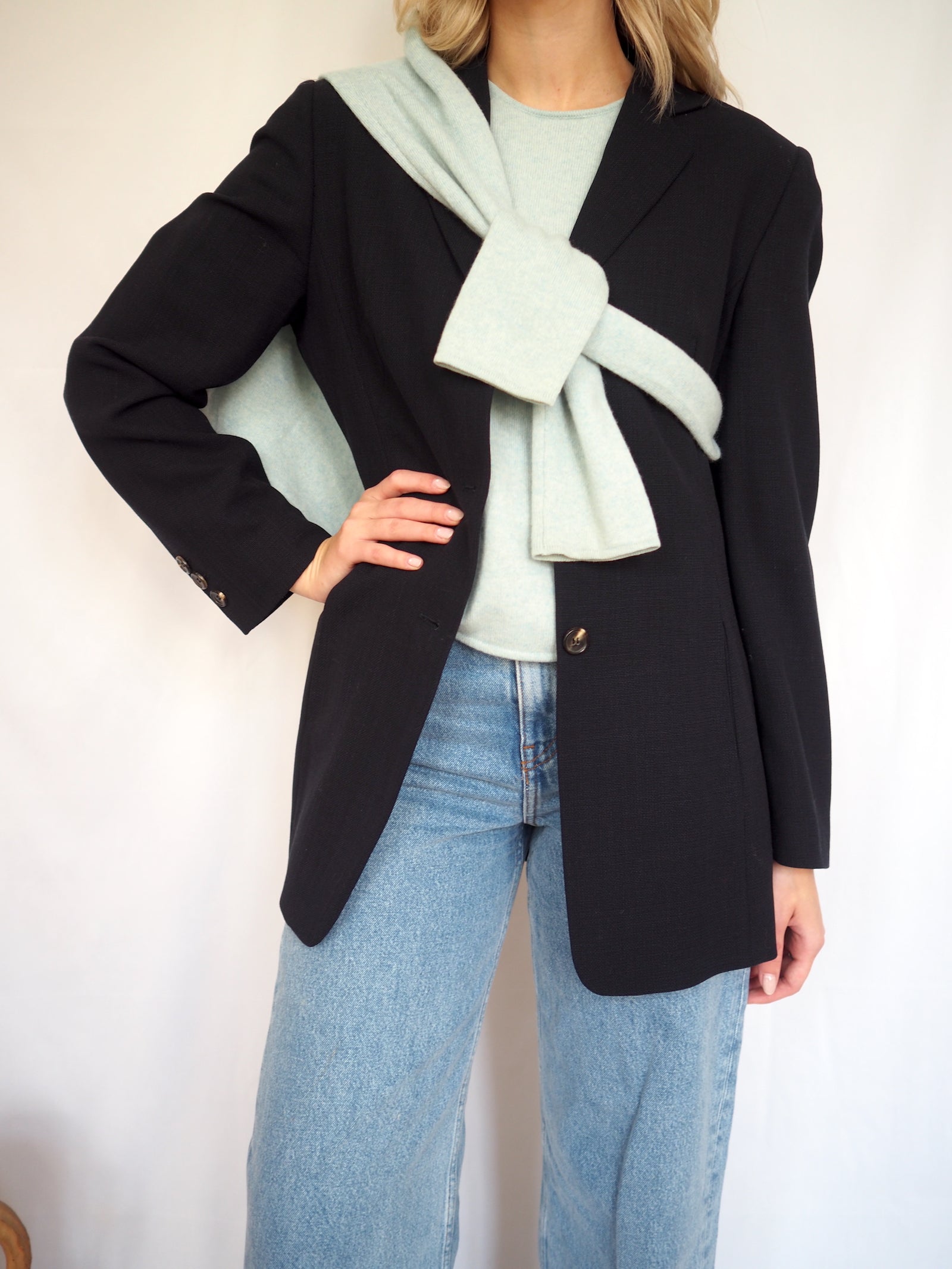 Navy New Wool Blazer