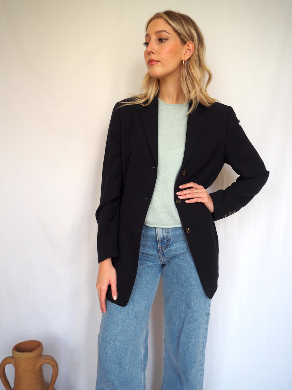 Navy New Wool Blazer