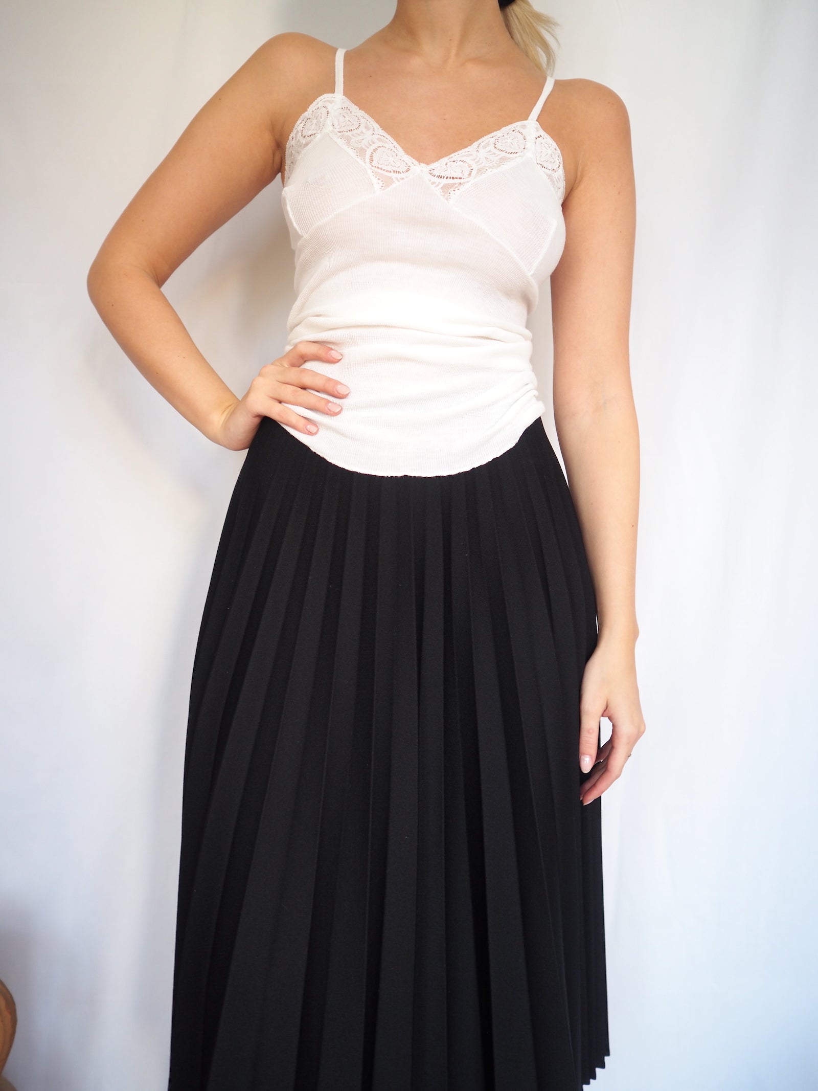 Pleated Black Skirt